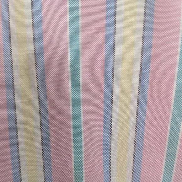 Tommy Hilfiger Mens Medium Pastel Striped Button Down Shirt Long Sleeve Cotton - Picture 3 of 5